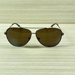 Salvatore Ferragamo SF131S Aviator Sunglasses 60-10 135 Gunmetal Cocoa Italy